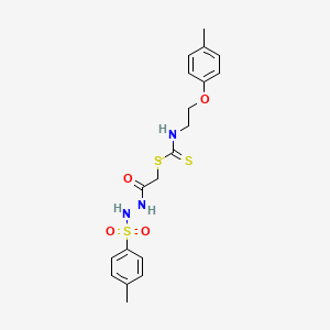 2-{2-[(4-Methylphenyl)sulfonyl]hydrazinyl}-2-oxoethyl [2-(4-methylphenoxy)ethyl]carbamodithioate