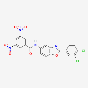 N-[2-(3,4-dichlorophenyl)-1,3-benzoxazol-5-yl]-3,5-dinitrobenzamide