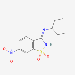 N-(1-ethylpropyl)-6-nitro-1,2-benzisothiazol-3-amine 1,1-dioxide