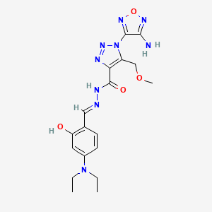 1-(4-Amino-1,2,5-oxadiazol-3-YL)-N'-[(E)-[4-(diethylamino)-2-hydroxyphenyl]methylidene]-5-(methoxymethyl)-1H-1,2,3-triazole-4-carbohydrazide