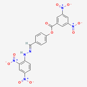 4-{(E)-[2-(2,4-dinitrophenyl)hydrazinylidene]methyl}phenyl 3,5-dinitrobenzoate