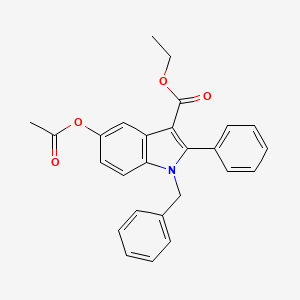 ethyl 5-(acetyloxy)-1-benzyl-2-phenyl-1H-indole-3-carboxylate