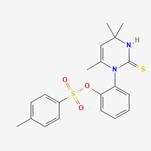 2-(4,4,6-trimethyl-2-thioxo-3,4-dihydropyrimidin-1(2H)-yl)phenyl 4-methylbenzenesulfonate