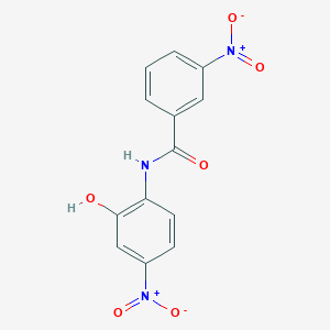 molecular formula C13H9N3O6 B11534201 N-(2-Hydroxy-4-nitrophenyl)-3-nitrobenzamide 