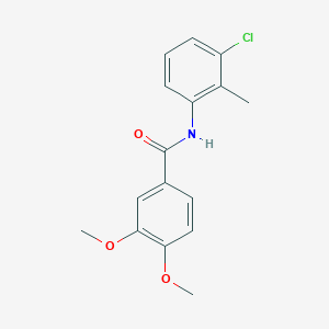 molecular formula C16H16ClNO3 B11534222 N-(3-chloro-2-methylphenyl)-3,4-dimethoxybenzamide CAS No. 311787-92-5