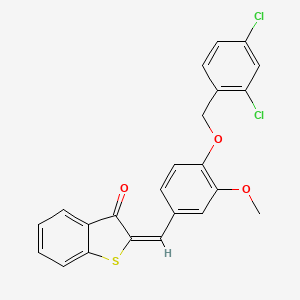 (2E)-2-{4-[(2,4-dichlorobenzyl)oxy]-3-methoxybenzylidene}-1-benzothiophen-3(2H)-one