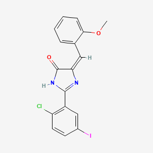 (5E)-2-(2-chloro-5-iodophenyl)-5-(2-methoxybenzylidene)-3,5-dihydro-4H-imidazol-4-one