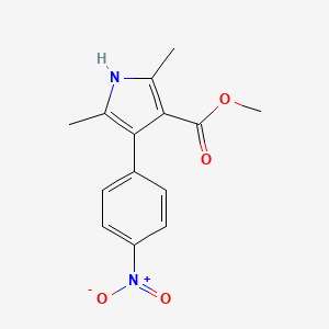 molecular formula C14H14N2O4 B11534301 methyl 2,5-dimethyl-4-(4-nitrophenyl)-1H-pyrrole-3-carboxylate 