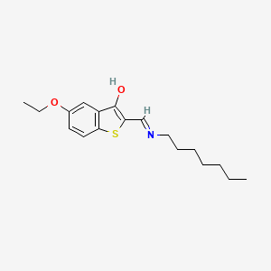 (2E)-5-ethoxy-2-[(heptylamino)methylidene]-1-benzothiophen-3(2H)-one