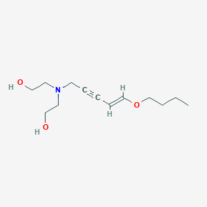 molecular formula C13H23NO3 B115344 2,2'-((5-Butoxy-4-penten-2-ynyl)imino)bisethanol CAS No. 143337-72-8