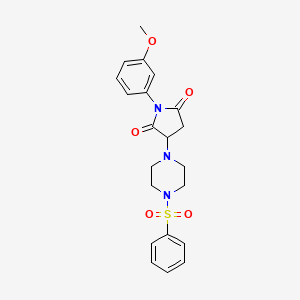 1-(3-Methoxyphenyl)-3-[4-(phenylsulfonyl)piperazin-1-yl]pyrrolidine-2,5-dione