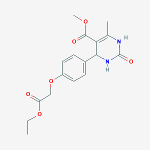 molecular formula C17H20N2O6 B11534412 Methyl 4-[4-(2-ethoxy-2-oxoethoxy)phenyl]-6-methyl-2-oxo-1,2,3,4-tetrahydropyrimidine-5-carboxylate 