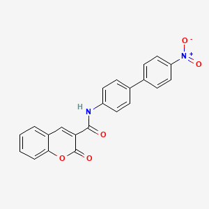 molecular formula C22H14N2O5 B11534413 N-(4'-nitrobiphenyl-4-yl)-2-oxo-2H-chromene-3-carboxamide 