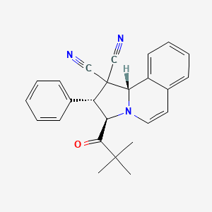 (2R,3R,10bS)-3-(2,2-dimethylpropanoyl)-2-phenyl-2,3-dihydropyrrolo[2,1-a]isoquinoline-1,1(10bH)-dicarbonitrile