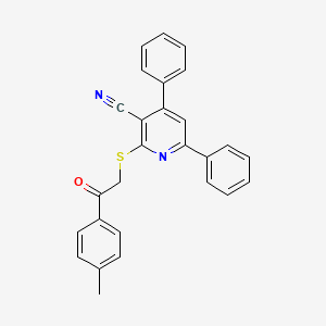 2-{[2-(4-Methylphenyl)-2-oxoethyl]sulfanyl}-4,6-diphenylpyridine-3-carbonitrile