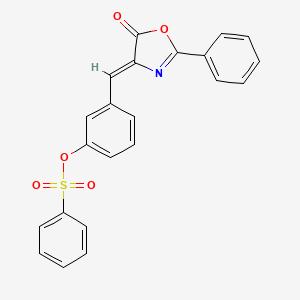 3-[(Z)-(5-oxo-2-phenyl-1,3-oxazol-4(5H)-ylidene)methyl]phenyl benzenesulfonate