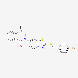 N-{2-[(4-bromobenzyl)sulfanyl]-1,3-benzothiazol-6-yl}-2-methoxybenzamide