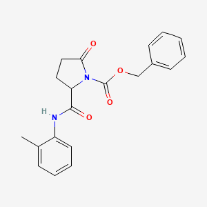 molecular formula C20H20N2O4 B11534556 Benzyl 2-[(2-methylphenyl)carbamoyl]-5-oxopyrrolidine-1-carboxylate 