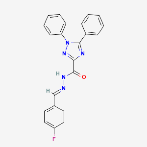 N'-[(E)-(4-fluorophenyl)methylidene]-1,5-diphenyl-1H-1,2,4-triazole-3-carbohydrazide