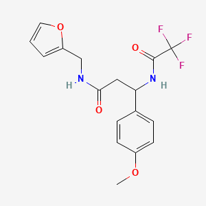 N-(furan-2-ylmethyl)-3-(4-methoxyphenyl)-3-[(trifluoroacetyl)amino]propanamide