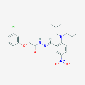 N'-[(E)-{2-[bis(2-methylpropyl)amino]-5-nitrophenyl}methylidene]-2-(3-chlorophenoxy)acetohydrazide