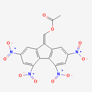 (2,4,5,7-tetranitro-9H-fluoren-9-ylidene)methyl acetate