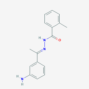 N'-[(1E)-1-(3-aminophenyl)ethylidene]-2-methylbenzohydrazide