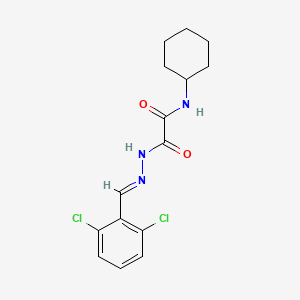 molecular formula C15H17Cl2N3O2 B11534686 N-cyclohexyl-2-[(2E)-2-(2,6-dichlorobenzylidene)hydrazinyl]-2-oxoacetamide 