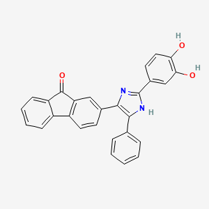 2-[2-(3,4-dihydroxyphenyl)-5-phenyl-1H-imidazol-4-yl]-9H-fluoren-9-one