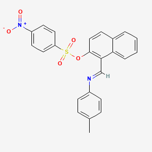 1-{(E)-[(4-methylphenyl)imino]methyl}naphthalen-2-yl 4-nitrobenzenesulfonate