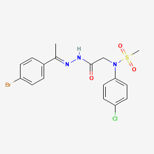 N-({N'-[(1E)-1-(4-Bromophenyl)ethylidene]hydrazinecarbonyl}methyl)-N-(4-chlorophenyl)methanesulfonamide