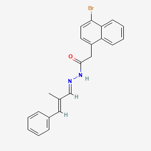 2-(4-bromonaphthalen-1-yl)-N'-[(1E,2E)-2-methyl-3-phenylprop-2-en-1-ylidene]acetohydrazide