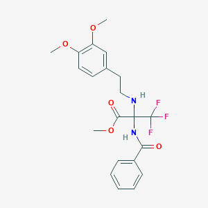 Methyl 2-{[2-(3,4-dimethoxyphenyl)ethyl]amino}-3,3,3-trifluoro-2-(phenylformamido)propanoate