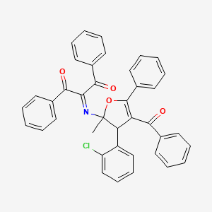 2-{[3-(2-Chlorophenyl)-2-methyl-5-phenyl-4-(phenylcarbonyl)-2,3-dihydrofuran-2-yl]imino}-1,3-diphenylpropane-1,3-dione