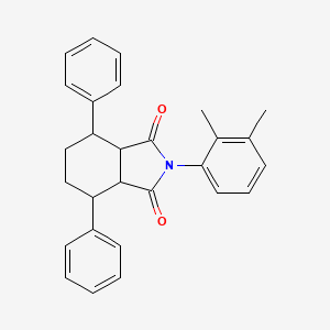 molecular formula C28H27NO2 B11534891 2-(2,3-dimethylphenyl)-4,7-diphenylhexahydro-1H-isoindole-1,3(2H)-dione 