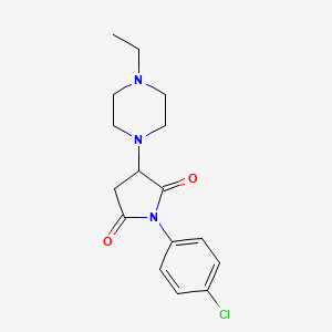 1-(4-Chlorophenyl)-3-(4-ethylpiperazin-1-yl)pyrrolidine-2,5-dione