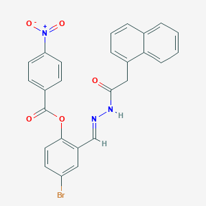 4-bromo-2-{(E)-[2-(naphthalen-1-ylacetyl)hydrazinylidene]methyl}phenyl 4-nitrobenzoate