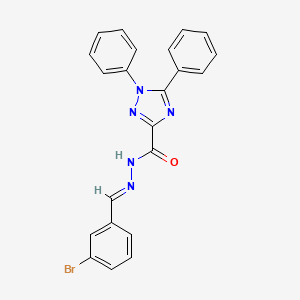 N'-[(E)-(3-bromophenyl)methylidene]-1,5-diphenyl-1H-1,2,4-triazole-3-carbohydrazide