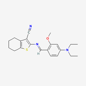 Benzothiophene-3-carbonitrile, 4,5,6,7-tetrahydro-2-(4-diethylamino-2-methoxybenzylidenamino)-