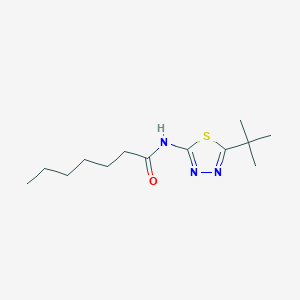 molecular formula C13H23N3OS B11535004 N-(5-tert-butyl-1,3,4-thiadiazol-2-yl)heptanamide 