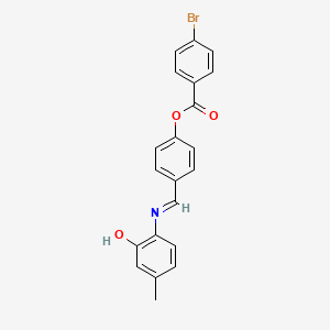 4-[(E)-[(2-Hydroxy-4-methylphenyl)imino]methyl]phenyl 4-bromobenzoate