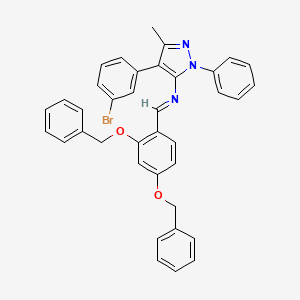 molecular formula C37H30BrN3O2 B11535028 N-{(E)-[2,4-bis(benzyloxy)phenyl]methylidene}-4-(3-bromophenyl)-3-methyl-1-phenyl-1H-pyrazol-5-amine 