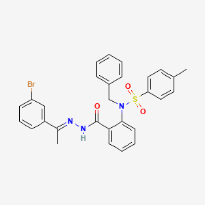 molecular formula C29H26BrN3O3S B11535044 N-benzyl-N-[2-({(2E)-2-[1-(3-bromophenyl)ethylidene]hydrazinyl}carbonyl)phenyl]-4-methylbenzenesulfonamide 