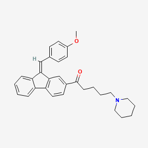 1-[(9Z)-9-(4-methoxybenzylidene)-9H-fluoren-2-yl]-5-(piperidin-1-yl)pentan-1-one