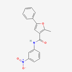 2-methyl-N-(3-nitrophenyl)-5-phenylfuran-3-carboxamide