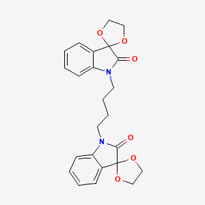 molecular formula C24H24N2O6 B11535075 1',1''-butane-1,4-diylbisspiro[1,3-dioxolane-2,3'-indol]-2'(1'H)-one 