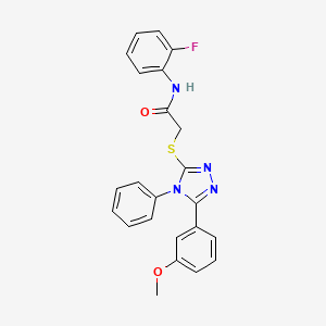 N-(2-fluorophenyl)-2-{[5-(3-methoxyphenyl)-4-phenyl-4H-1,2,4-triazol-3-yl]sulfanyl}acetamide