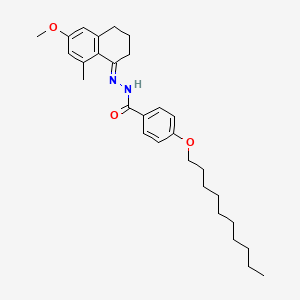 4-(decyloxy)-N'-[(1E)-6-methoxy-8-methyl-3,4-dihydronaphthalen-1(2H)-ylidene]benzohydrazide