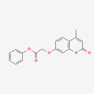 molecular formula C18H14O5 B11535145 phenyl [(4-methyl-2-oxo-2H-chromen-7-yl)oxy]acetate 