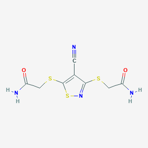 2,2'-[(4-Cyano-1,2-thiazole-3,5-diyl)disulfanediyl]diacetamide